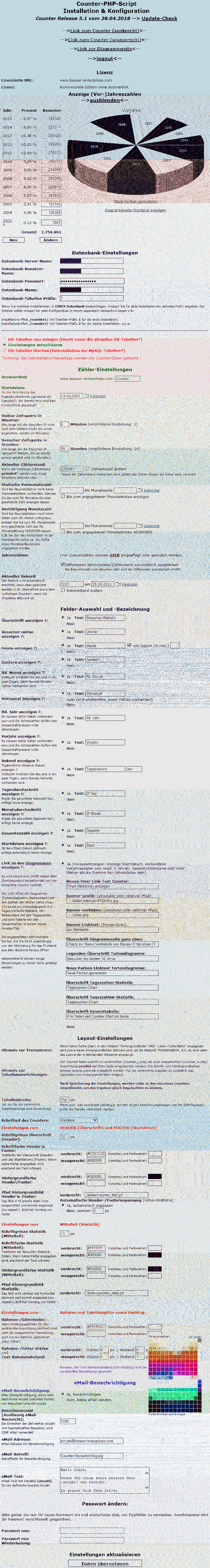 Screenshot Backend (Administration des Scripts) Screenshot Backend (Administration des Scripts)
