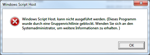 Meldung bei Verletzung der Gruppenrichtlinien