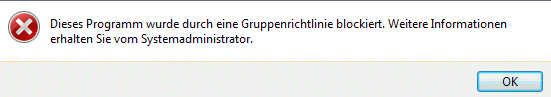 Meldung bei Verletzung der Gruppenrichtlinien
