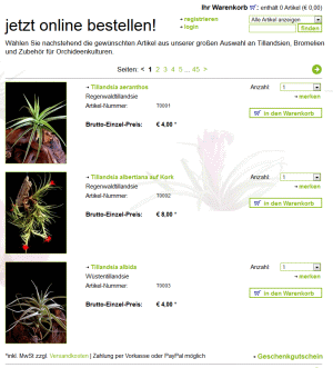 Direkt zum Online-Shop der Gärtnerei Dötterer