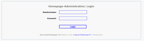 Screenshot Login Stufe 1