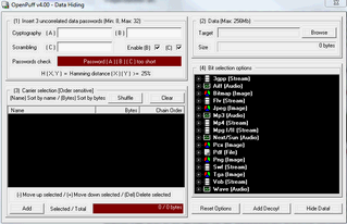 Screenshot von OpenPuff