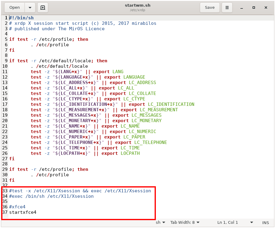 Screenshot geöffneter Texteditor Gedit unter Windows 11