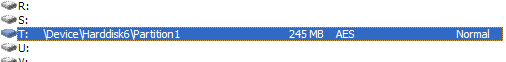 Eingebundene TrueCrypt-Partition Eingebundene TrueCrypt-Partition