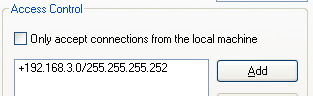 Beispiel Einschränkung VNC-Server auf ein Subnet Beispiel Einschränkung VNC-Server auf ein Subnet