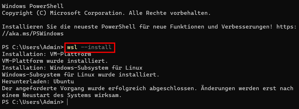 Screenshot Powerhell