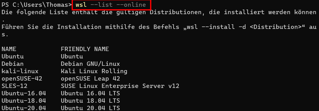 Screenshot Powerhell