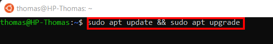 Screenshot Ubuntu Kommandozeile unter Windows 11